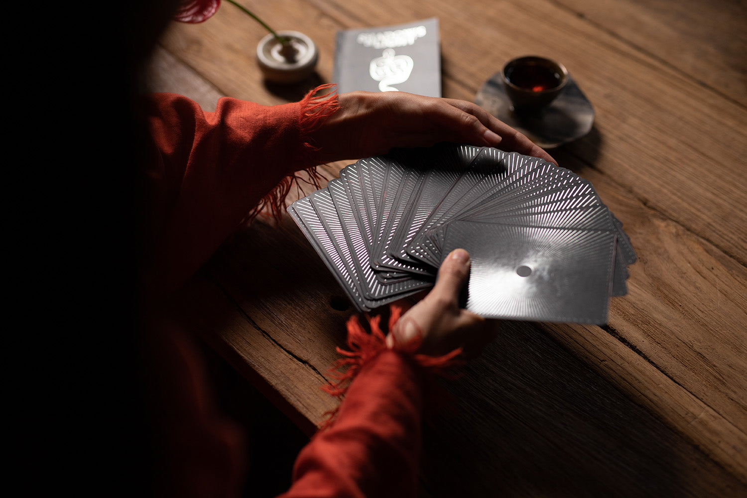 Silver foil cards from Shadows of Light Oracle Deck
